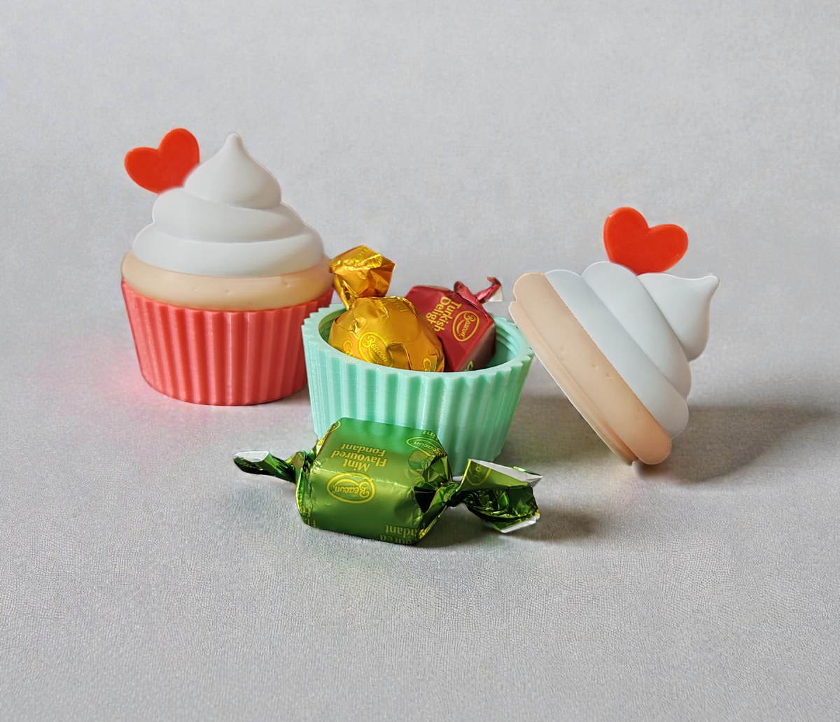 Small Cupcake Gift Box Valentine’s Edition — 3D printed in South Africa by PrintWorx3D