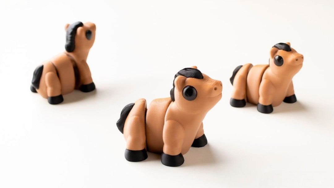 Brown flexible horse figurine