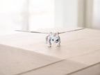 White articulated Light Fury dragon with elegant wings